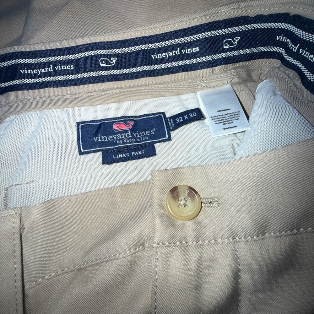 Vineyard Vines Links Pants Mens 32x32 Khaki Performance Stretch Chino Golf - Picture 3 of 6
